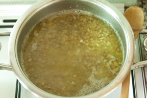 Adding water - Mjaddara