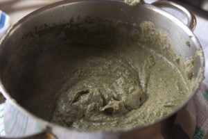 Besara before pouring