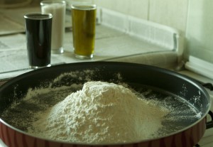 flour before roasting - Qizha