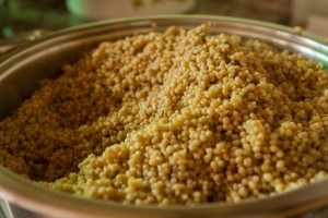 cooked and spiced maftoul